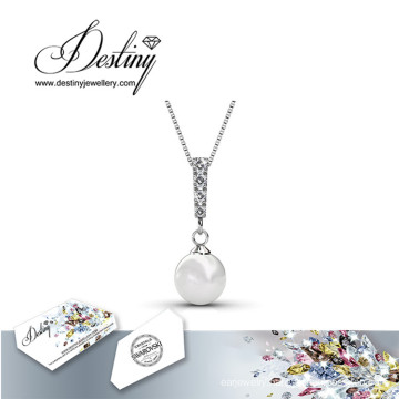 Destiny Jewellery Crystal From Swarovski Mercury Pearl Pendant & Necklace
